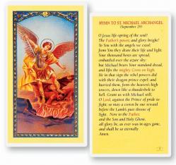  \"Hymn to St. Michael Archangel\" Laminated Prayer/Holy Card (25 pc) 