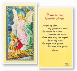  \"Prayer to Your Guardian Angel\" Laminated Prayer/Holy Card (25 pc) 