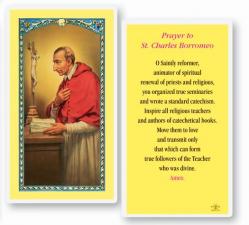  \"Prayer to St. Charles Borromeo\" Laminated Prayer/Holy Card (25 pc) 