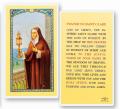  "Prayer to Saint Clare" Laminated Prayer/Holy Card (25 pc) 