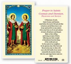  \"Prayer to Saints Cosmos and Damien\" Laminated Prayer/Holy Card (25 pc) 