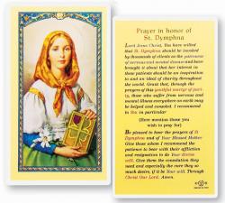  \"Prayer in Honor of St. Dymphna\" Laminated Prayer/Holy Card (25 pc) 