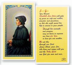  \"Lord God You Blessed Elizabeth Ann Seton\" Laminated Prayer/Holy Card (25 pc) 