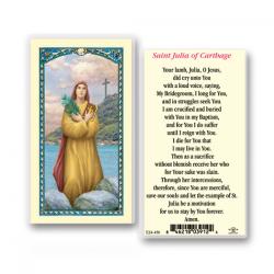  \"Saint Julia of Carthage\" Laminated Prayer/Holy Card (25 pc) 