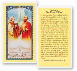  \"Novena to Sts. Peter & Paul\" Laminated Prayer/Holy Card (25 pc) 