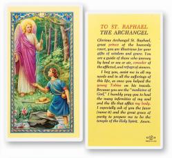  \"To St. Raphael The Archangel\" Laminated Prayer/Holy Card (25 pc) 