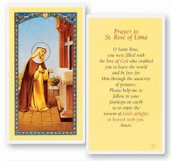  \"Prayer to St. Rose of Lima\" Laminated Prayer/Holy Card (25 pc) 
