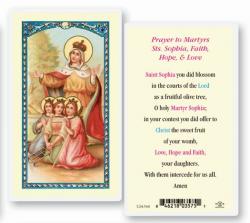  \"Prayer to Martyrs Sts. Sophia, Faith, Hope & Love\" Laminated Prayer/Holy Card (25 pc) 