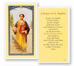  \"A Prayer to St. Stephen\" Laminated Prayer/Holy Card (25 pc) 