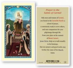  \"Prayer to the Saints of Carmel\" Laminated Prayer/Holy Card (25 pc) 