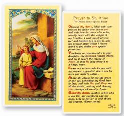  \"Prayer to St. Anne\" Laminated Prayer/Holy Card (25 pc) 