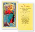  "Prayer to Saint Christopher" Laminated Prayer/Holy Card (25 pc) 