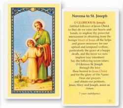  \"Novena to St. Joseph\" Laminated Prayer/Holy Card (25 pc) 