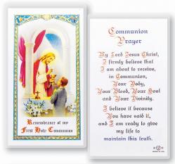  \"Communion Prayer for Boy\" Laminated Prayer/Holy Card (25 pc) 