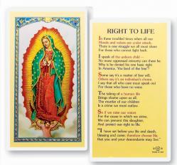  \"Right to Life\" Laminated Prayer/Holy Card (25 pc) 