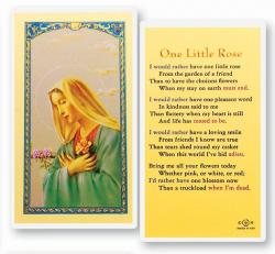  \"One Little Rose\" Laminated Prayer/Holy Card (25 pc) 