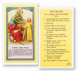  \"A Wife\'s Daily Prayer\" Laminated Prayer/Holy Card (25 pc) 