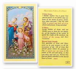  \"Prayer for a Family\" Laminated Prayer/Holy Card (25 pc) 