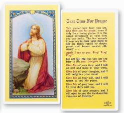  \"Take Time for Prayer\" Laminated Prayer/Holy Card (25 pc) 