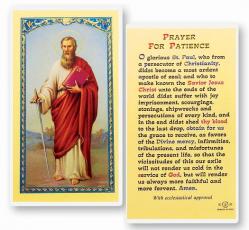  \"Prayer for Patience\" Laminated Prayer/Holy Card (25 pc) 