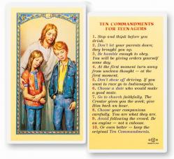  \"Ten Commandments for Teenagers\" Laminated Prayer/Holy Card (25 pc) 