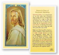  \"Prayer in Time of Economic Hardship\" Laminated Prayer/Holy Card (25 pc) 