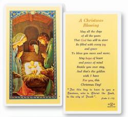  A CHRISTMAS BLESSING LAMINATED HOLY CARD (25 pc) 