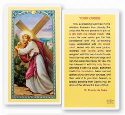  \"Your Cross\" Laminated Prayer/Holy Card (25 pc) 