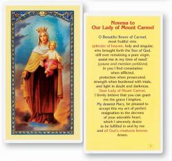  \"Novena to Our Lady of Mount Carmel\" Laminated Prayer/Holy Card (25 pc) 