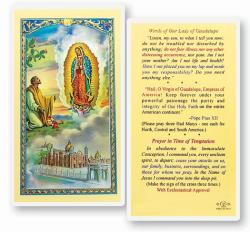  \"SAINT JUAN DIEGO\" Laminated Prayer/Holy Card (25 pc) 