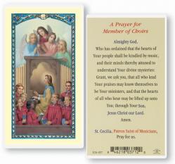  \"A Prayer for a Member of Choirs\" Laminated Prayer/Holy Card (25 pc) 