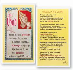  \"The Gal In the Glass\" Laminated Prayer/Holy Card (25 pc) 