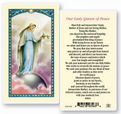  \"Our Lady Queen of Peace\" Laminated Prayer/Holy Card (25 pc) 