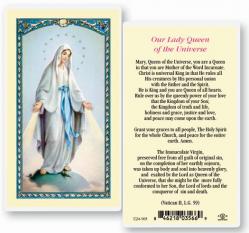  \"Our Lady Queen of the Universe\" Laminated Prayer/Holy Card (25 pc) 
