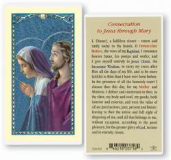  \"Consecration to Jesus Through Mary\" Laminated Prayer/Holy Card (25 pc) 