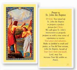  \"Prayer to Saint John the Baptist\" Laminated Prayer/Holy Card (25 pc) 