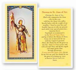  \"Novena to St. Joan of Arc\" Laminated Prayer/Holy Card (25 pc) 