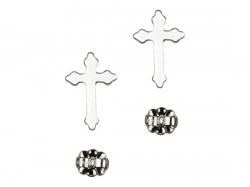  Sterling Silver Cross Earrings 