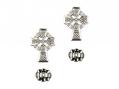  Sterling Silver Celtic Cross Dangle Earrings 
