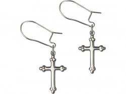  14KT Cross Dangle Earrings 