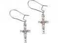  14KT Crucifix Dangle Earrings 