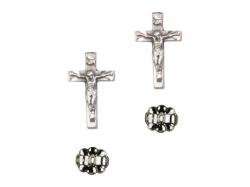  Sterling Silver Crucifix Earrings 