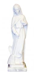  Kitchen Madonna Statue in White Alabaster & Resin, 13.5\"H 