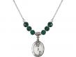  First Penance Medal Birthstone Necklace Available in 15 Colors 