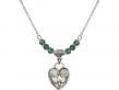  Confirmation Heart Medal Birthstone Necklace Available in 15 Colors 
