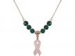  Cancer Awareness Medal Birthstone Necklace Available in 15 Colors 