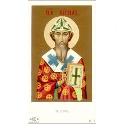  \"St. Cyril\" Icon Prayer/Holy Card (Paper/100) 