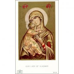  \"Our Lady of Vladimir\" Icon Prayer/Holy Card (Paper/100) 