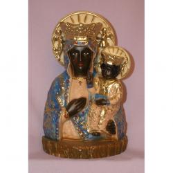  Our Lady of Czestochowa Statue in Alabaster, 7.75\"H 