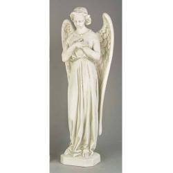  Adoration Angel Praying w/Crossed Arms Statue in Fiberglass, 25\"H 